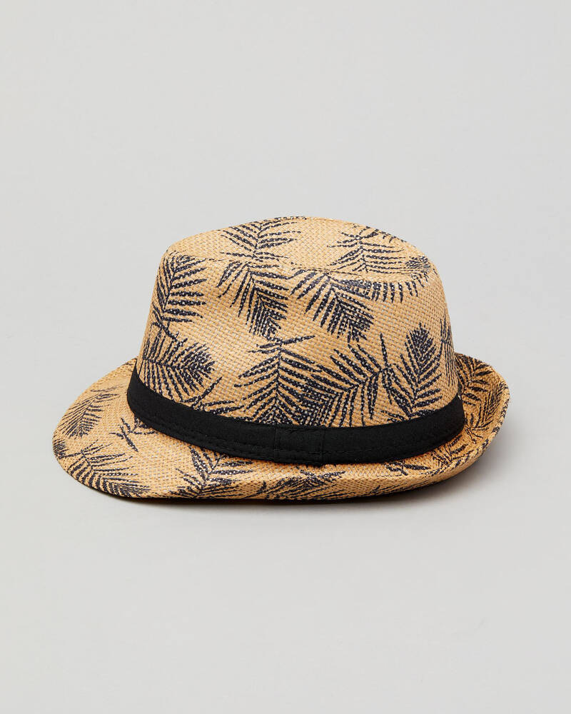 Lucid Foliage Straw Fedora for Mens image number null