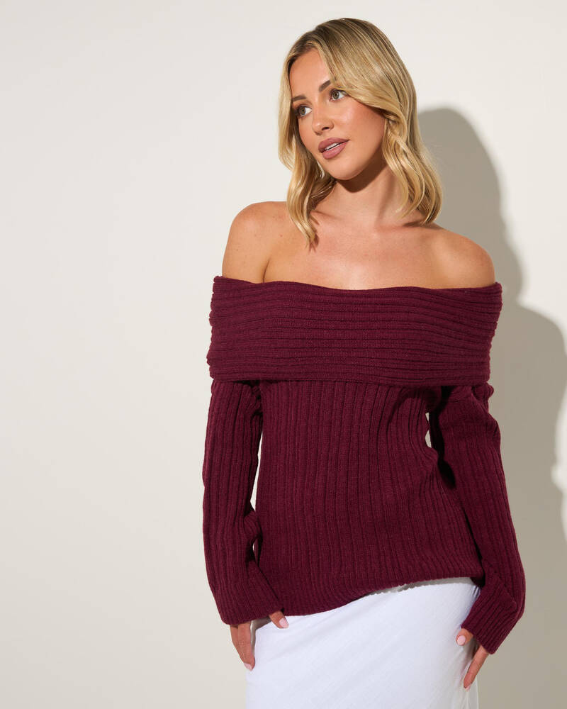 Ava And Ever Percy Off Shoulder Knit Top for Womens