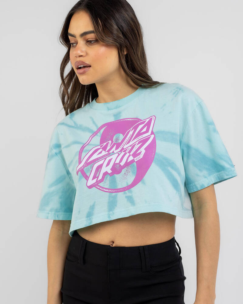 Santa Cruz Yin Yang Dot Cropped T-Shirt for Womens