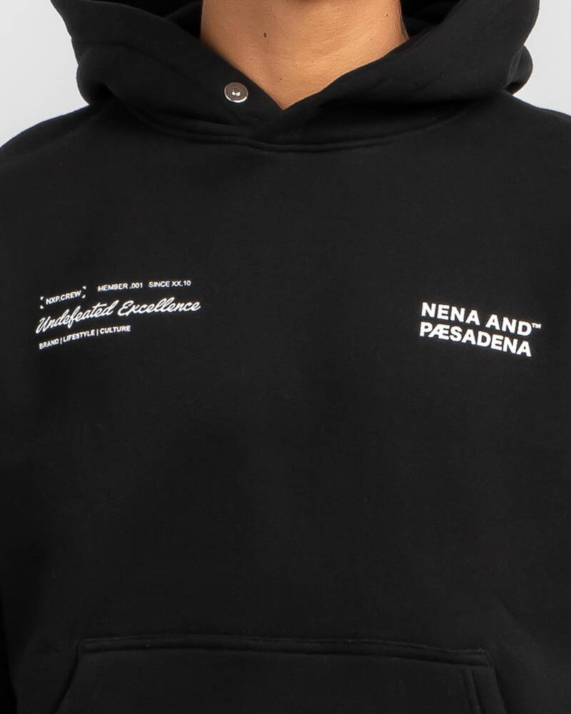Nena & Pasadena Umpire Heavy Box Fit Hooded Sweatshirt for Mens