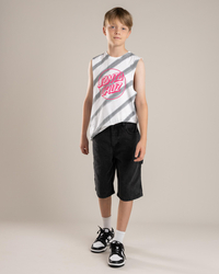 Santa Cruz Boys' Crossbone Dot Mono Denim Shorts for Mens image number null