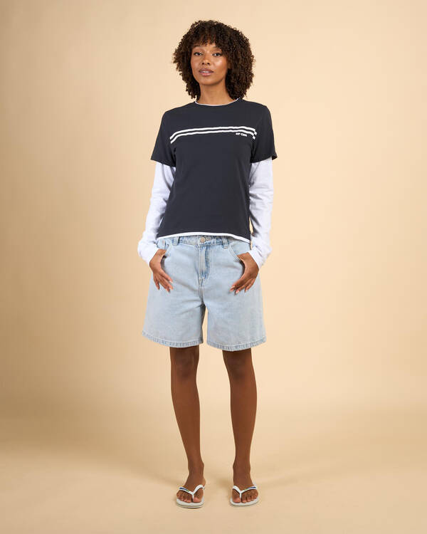 Rip Curl Surf Revival Layered Long Sleeve T-Shirt for Womens