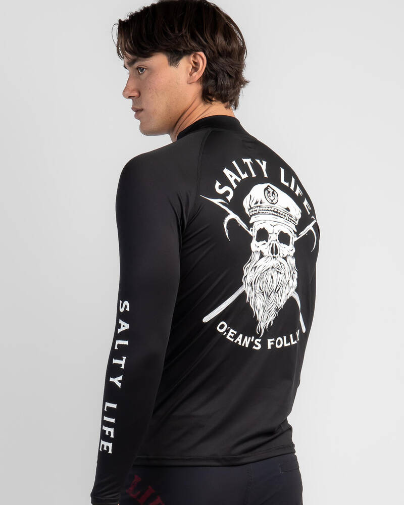 Salty Life Marauder Long Sleeve Rash Vest for Mens