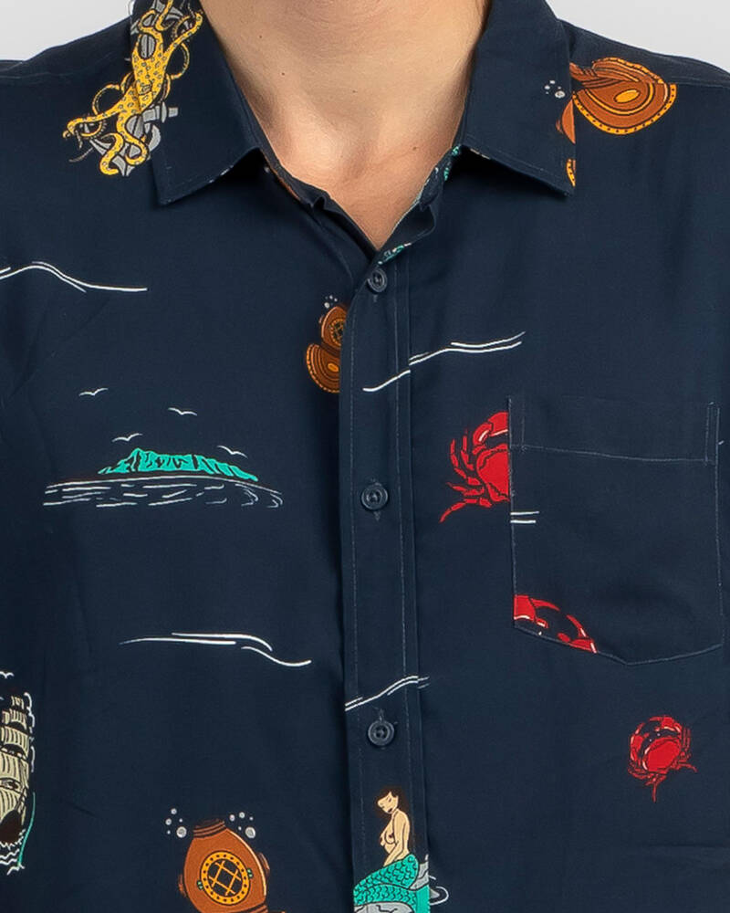 Salty Life Nautical Short Sleeve Shirt for Mens