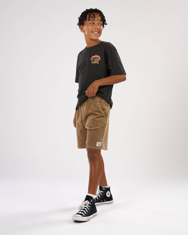 Skylark Boys' Cord Elastic Waist Shorts for Mens