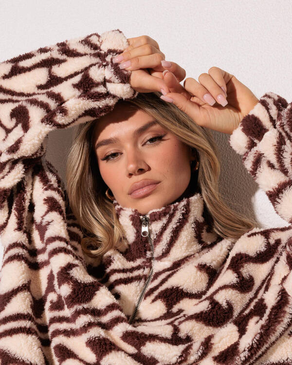 Billabong Dark Wave Half Zip Crew Sweatshirt for Womens