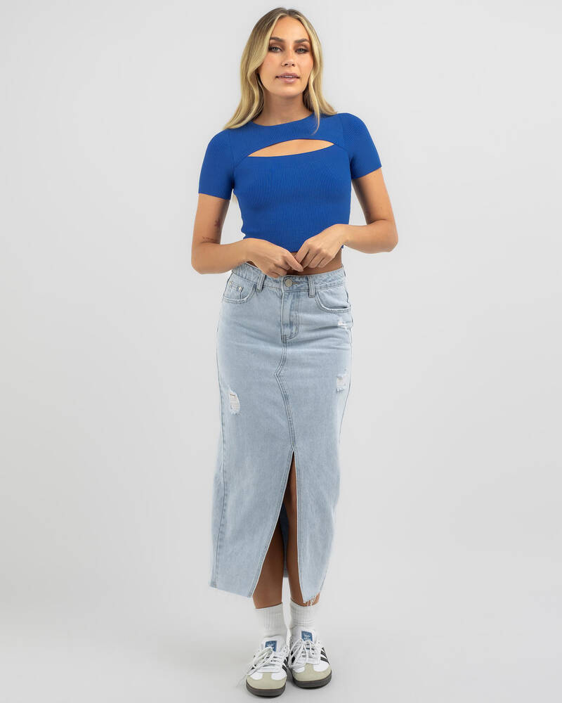 Ava And Ever Candy Cut Out Knit Top for Womens