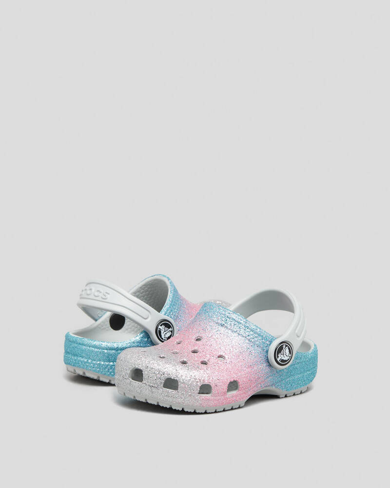 Crocs Toddlers' Classic Glitter Clogs for Unisex