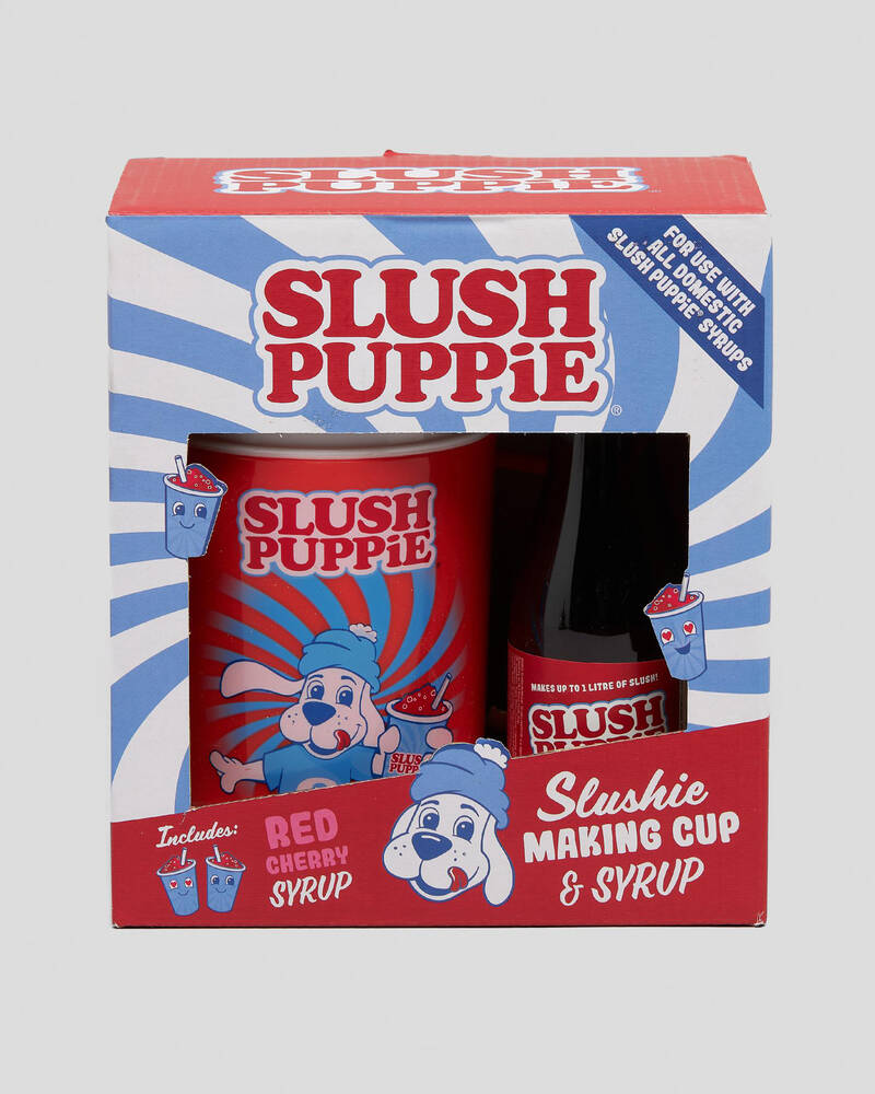 Slush Puppie Slush Puppie Making Cup & Red Cherry Syrup Set for Womens