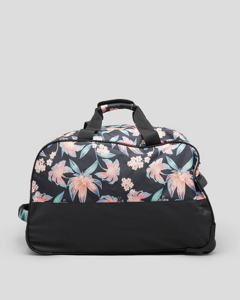 Shop Roxy Feel It All Large Wheeled Travel Bag In Anthracite Paradise ...