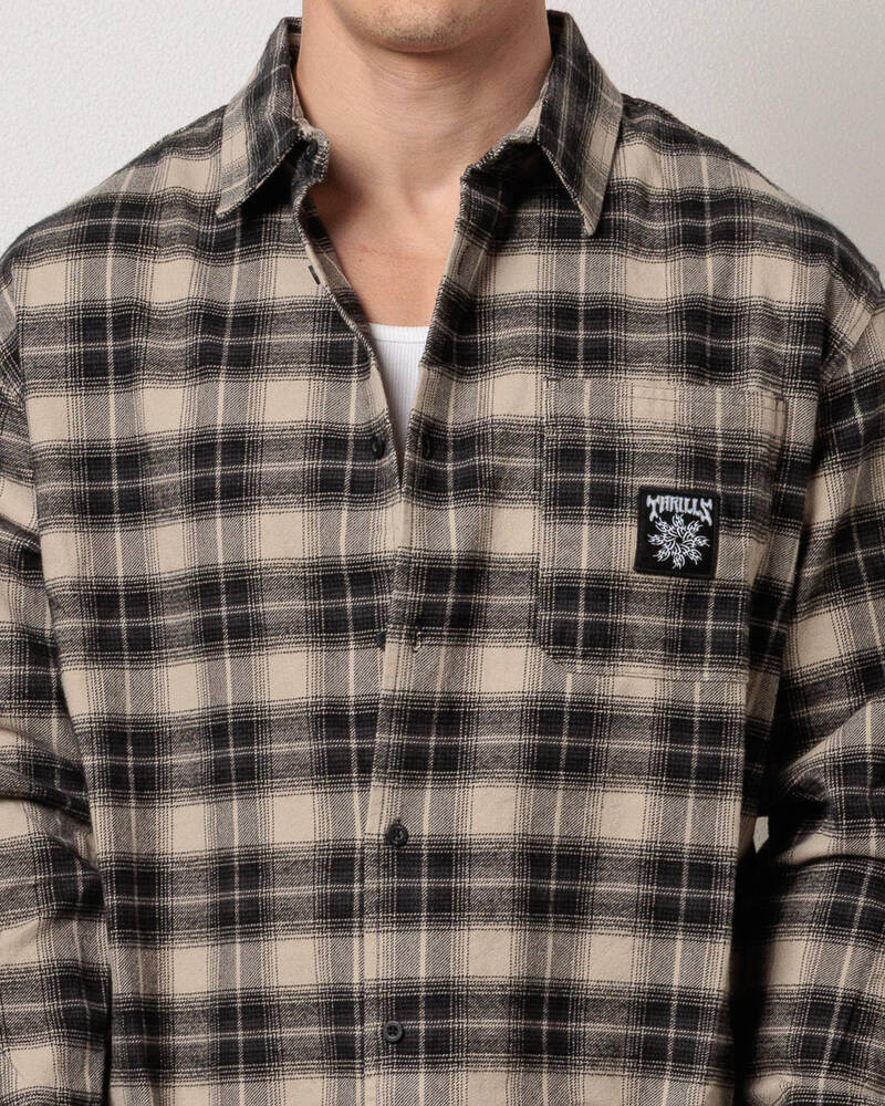 Thrills Stagger Barrio Long Sleeve Flannel Shirt for Mens