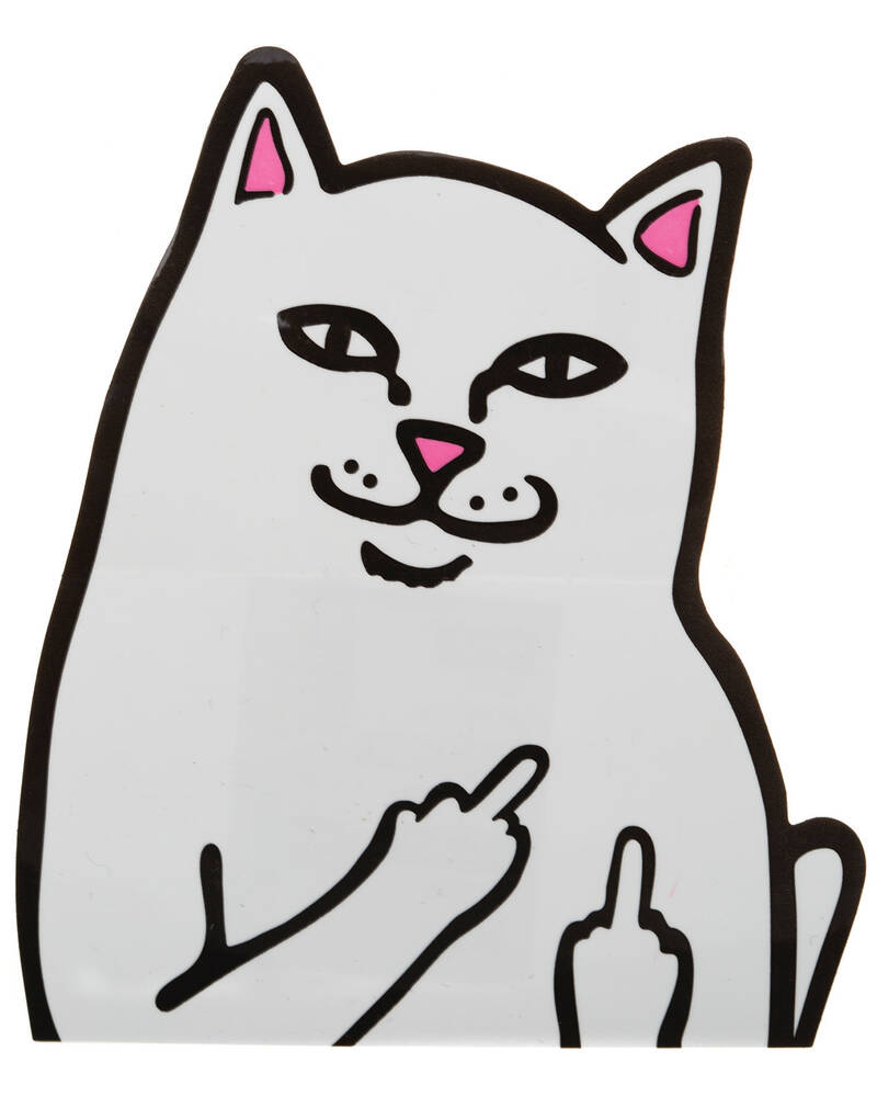 Rip N Dip Lord Nermal Small Sticker for Unisex