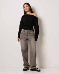 Ava And Ever Anni Off Shoulder Knit Jumper for Womens image number null