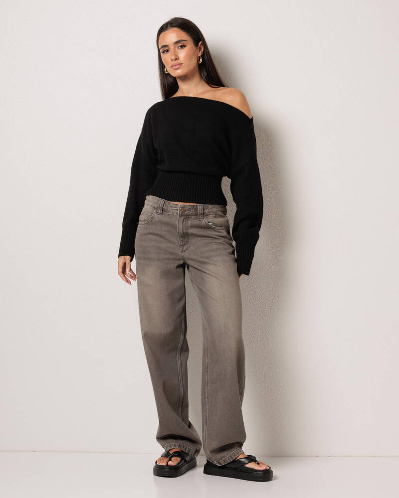 Ava And Ever Anni Off Shoulder Knit Jumper for Womens