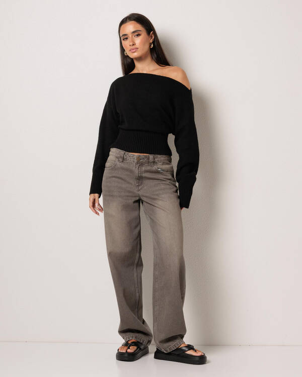 Ava And Ever Anni Off Shoulder Knit Jumper for Womens