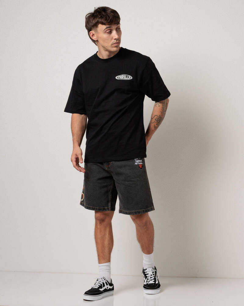 Thrills Against All Odds Mid Slacker Relaxed long Denim Short for Mens