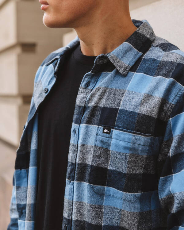 Quiksilver Motherfly Plaid Long Sleeve Shirt for Mens