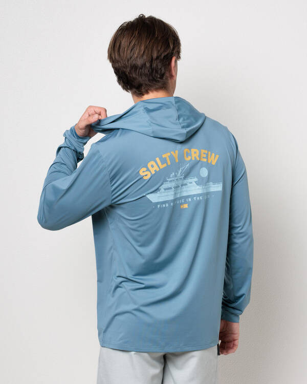 Salty Crew Overnight Hood Sunshirt for Mens