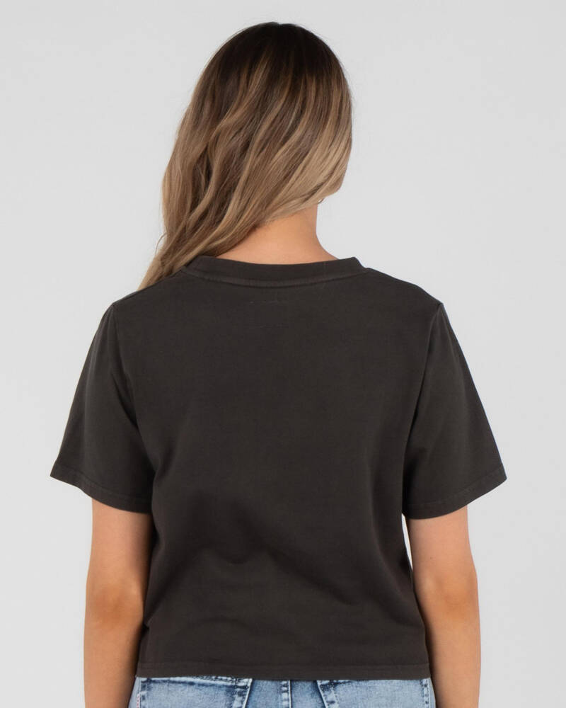 Black Palms The Crop T-Shirt for Womens
