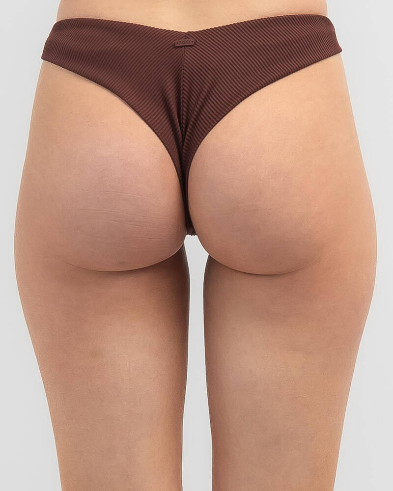 Roxy Rib Roxy Love Cheeky High Leg Bikini Bottom for Womens