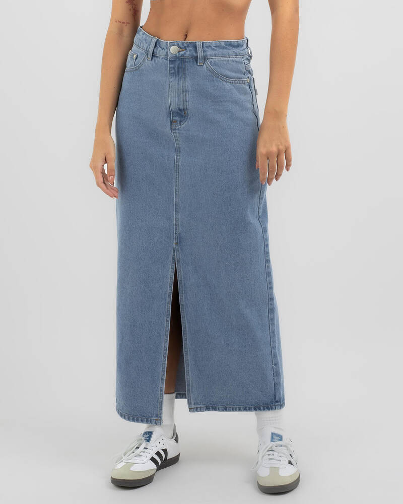 DESU Adelaide Maxi Denim Skirt for Womens
