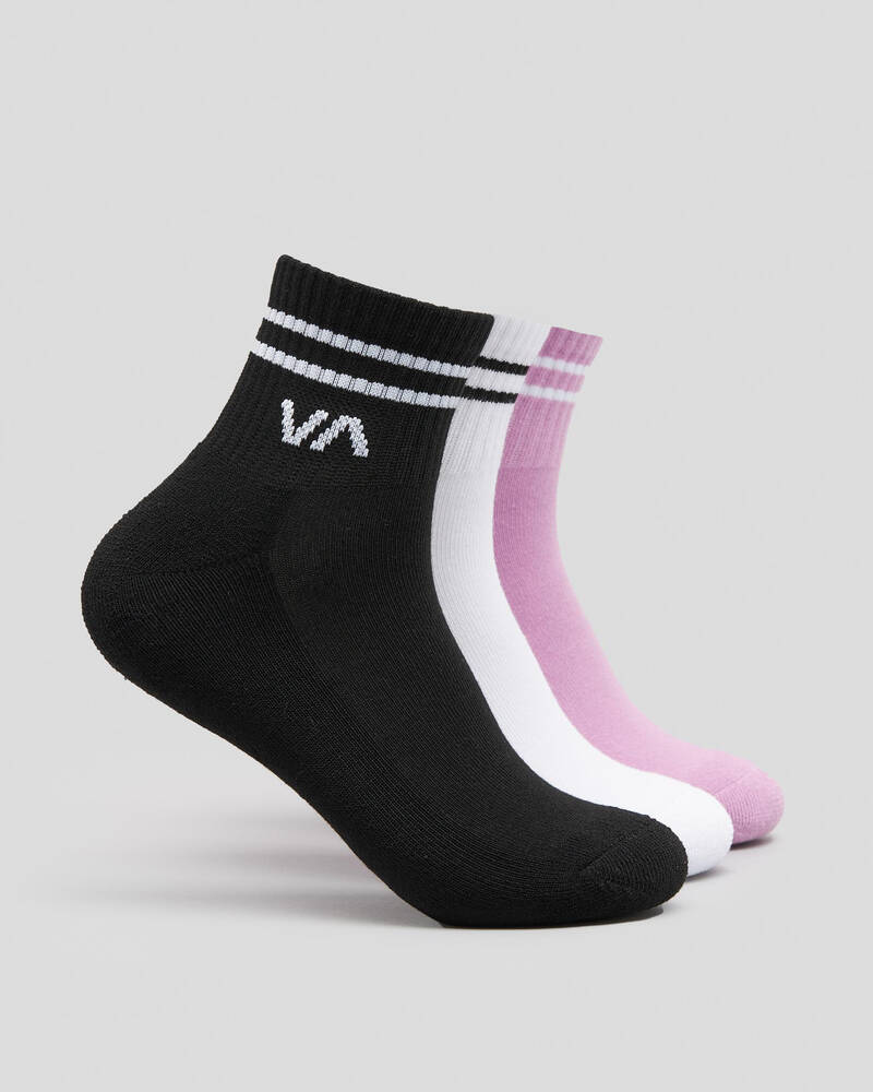 RVCA Women's VA Mini Crew Sock Pack for Womens