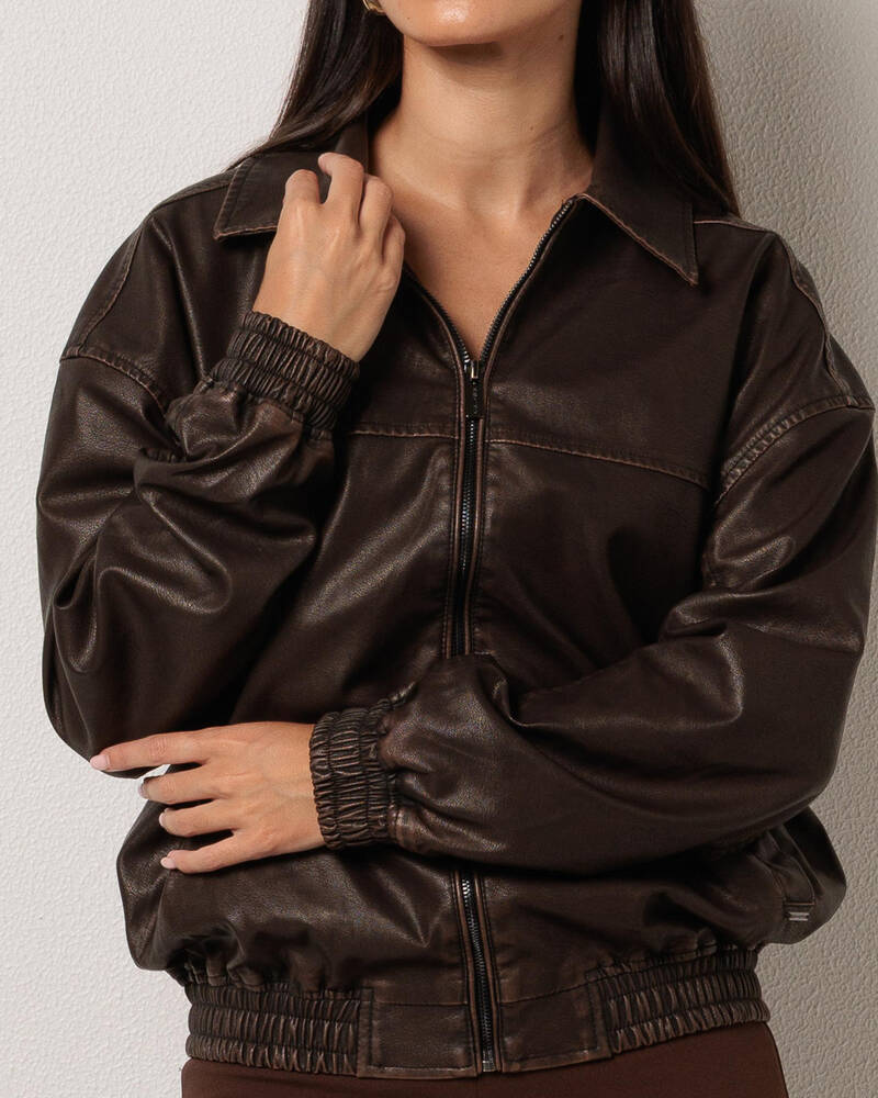 Ava And Ever Cyrus Faux Leather Jacket for Womens