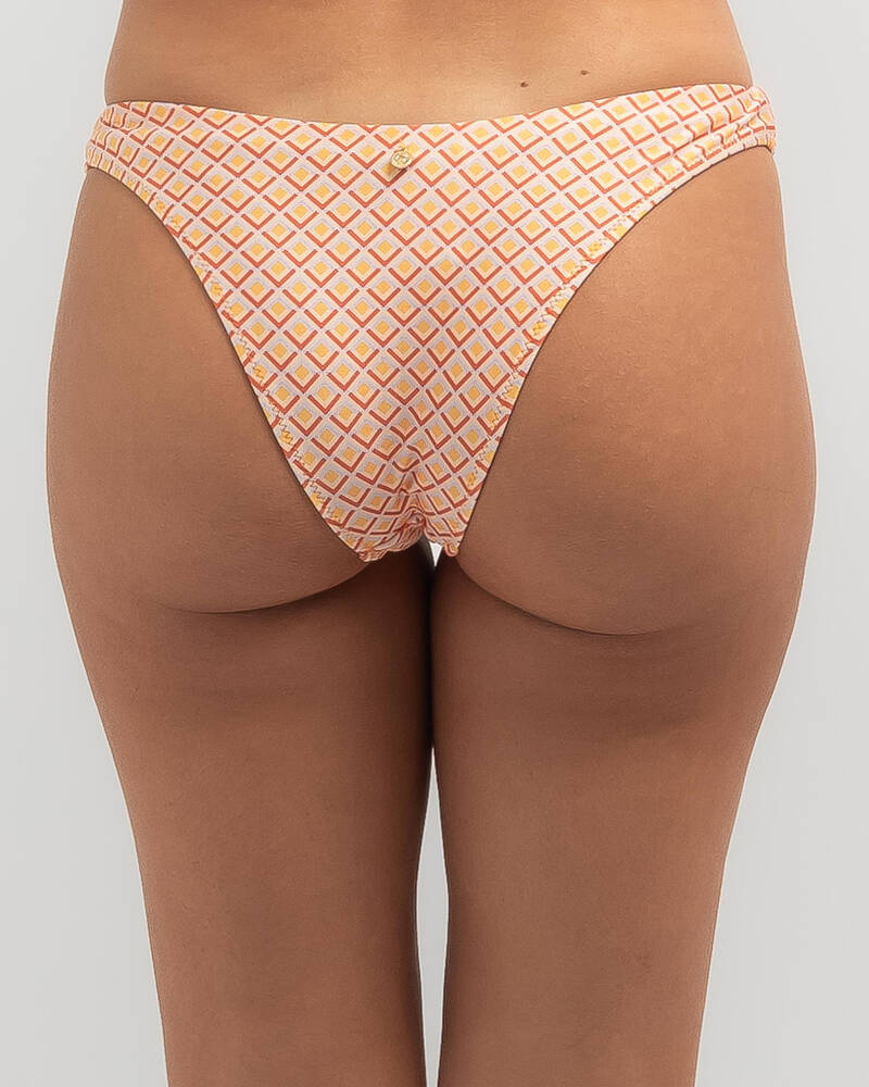 Rhythm Cayman Geo Hi Cut Bikini Bottom for Womens