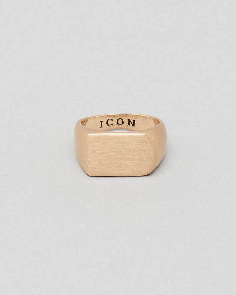 Icon Brand Assymetric Signet Ring for Mens
