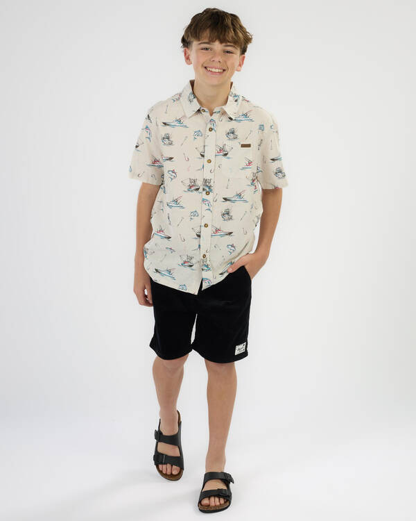 Skylark Boys' Cord Elastic Waist Shorts for Mens