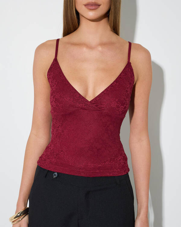 Ava And Ever Mia Crossover Lace Top for Womens