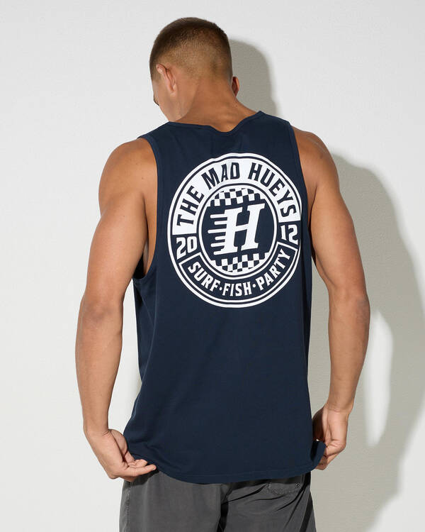 Checker Hueys Singlet Tank