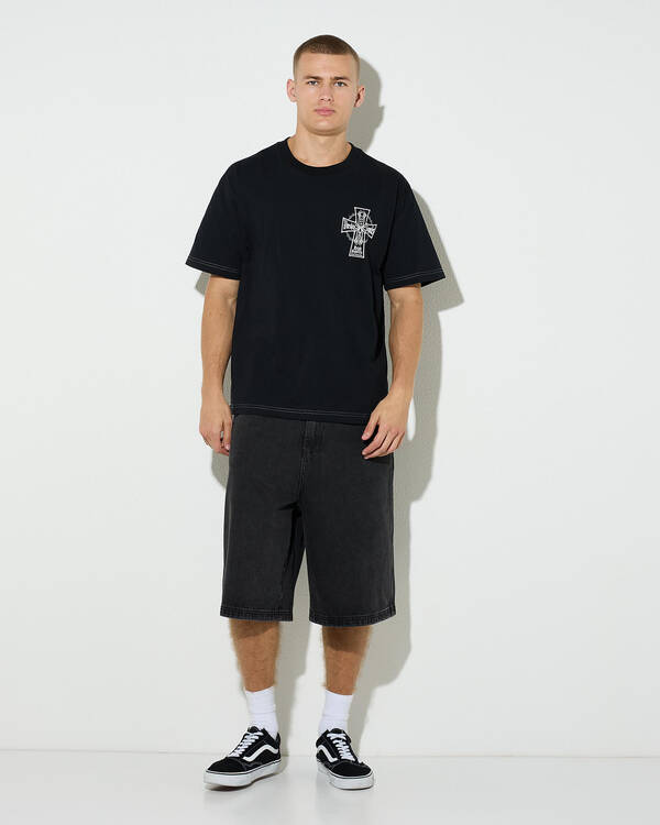 Worship Supplies Spinal Dozer Jean Shorts for Mens