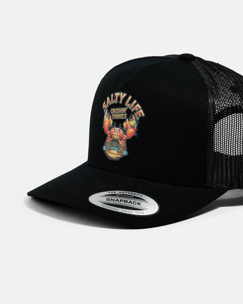 Salty Life Crushin Tinnies Trucker Cap for Mens