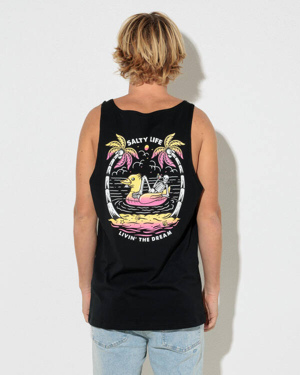 Salty Life Gone Floatin' Singlet for Mens