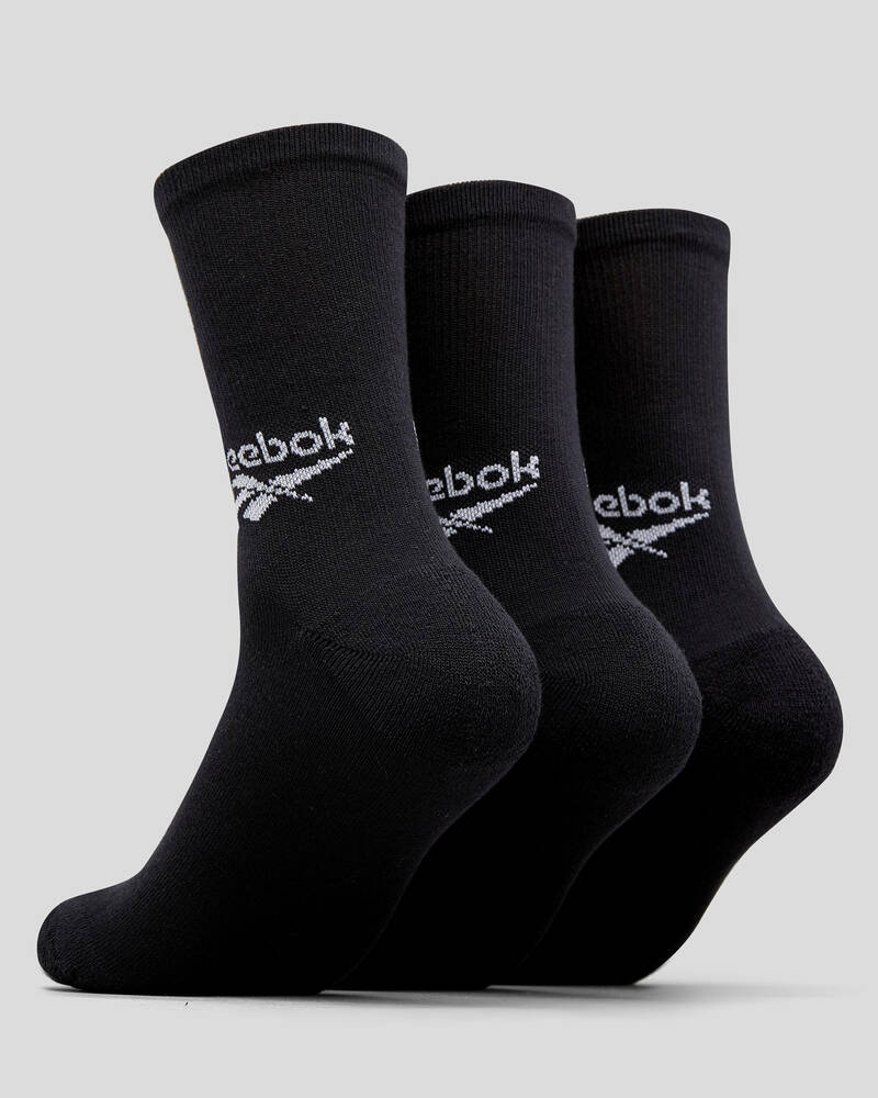 Reebok Boys' Classics Foundation Crew Socks 3 Pack for Mens