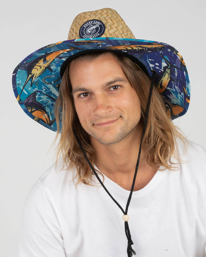 Salty Life Fisherman Straw Hat for Mens