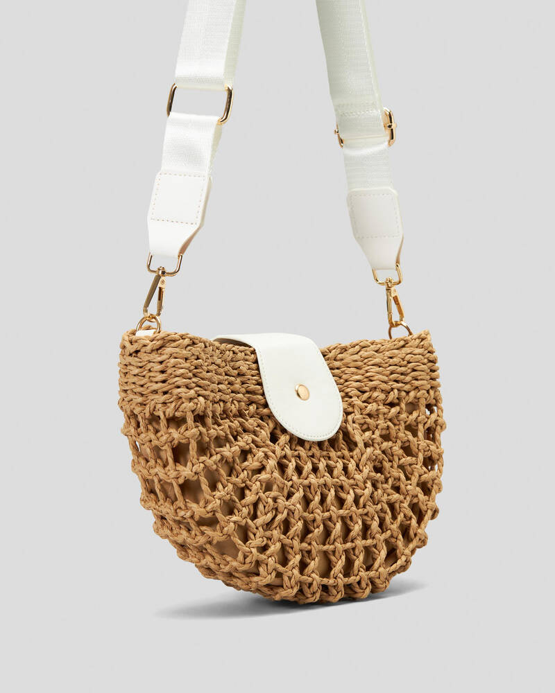 Mooloola Moana Straw Crossbody Bag for Womens