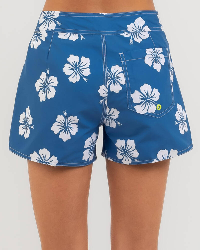 Shop Roxy Digi High Board Shorts In Cobalt Blue Fast Shipping & Easy