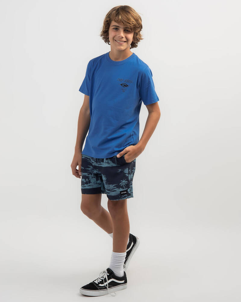 Rip Curl Boys' Fadeout Icon T-Shirt for Mens