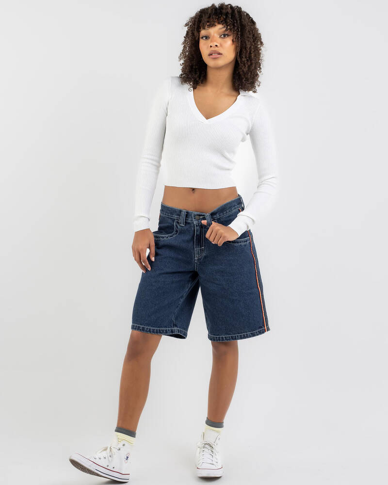 Rusty Flip Mommy Denim Shorts for Womens