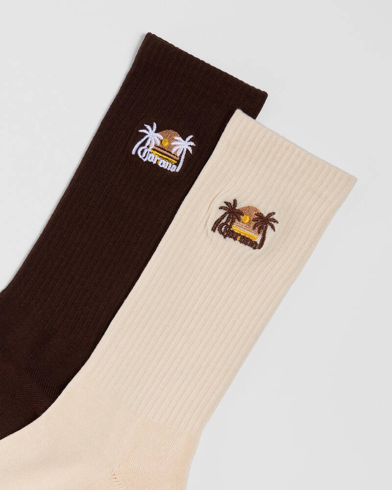 FOOT-IES Corona Tropics Sneaker Socks 2 Pack for Mens