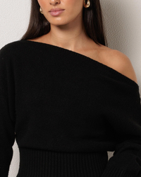 Ava And Ever Anni Off Shoulder Knit Jumper for Womens image number null