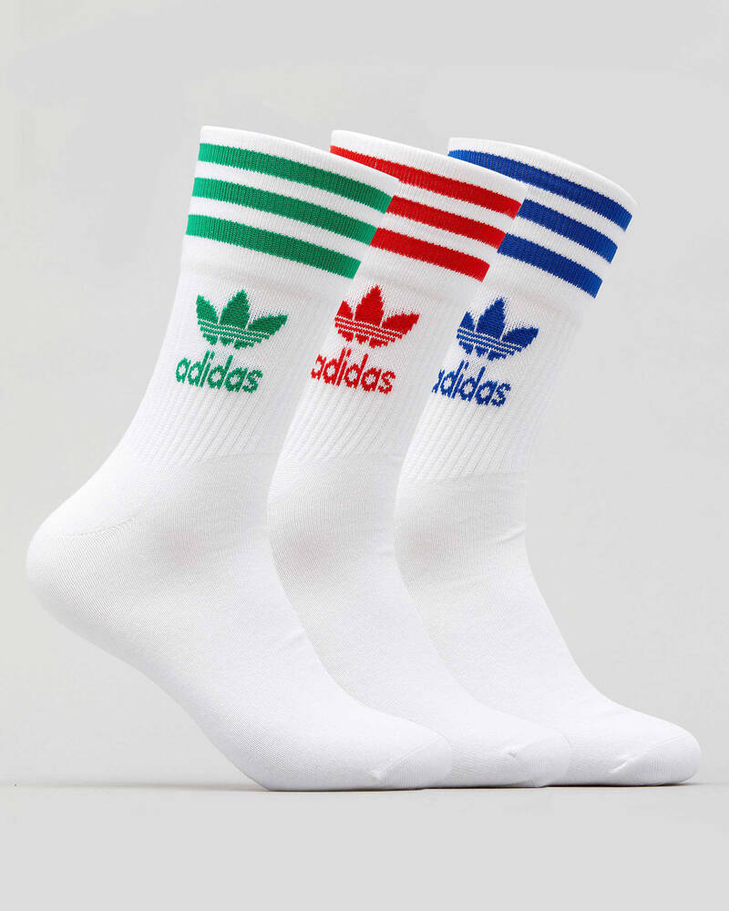 adidas Mid Cut Crew Socks 3 Pack for Mens