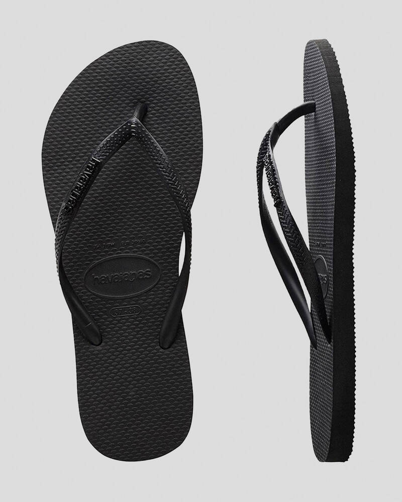 Havaianas Slim Metal Logo Rock Thongs for Womens