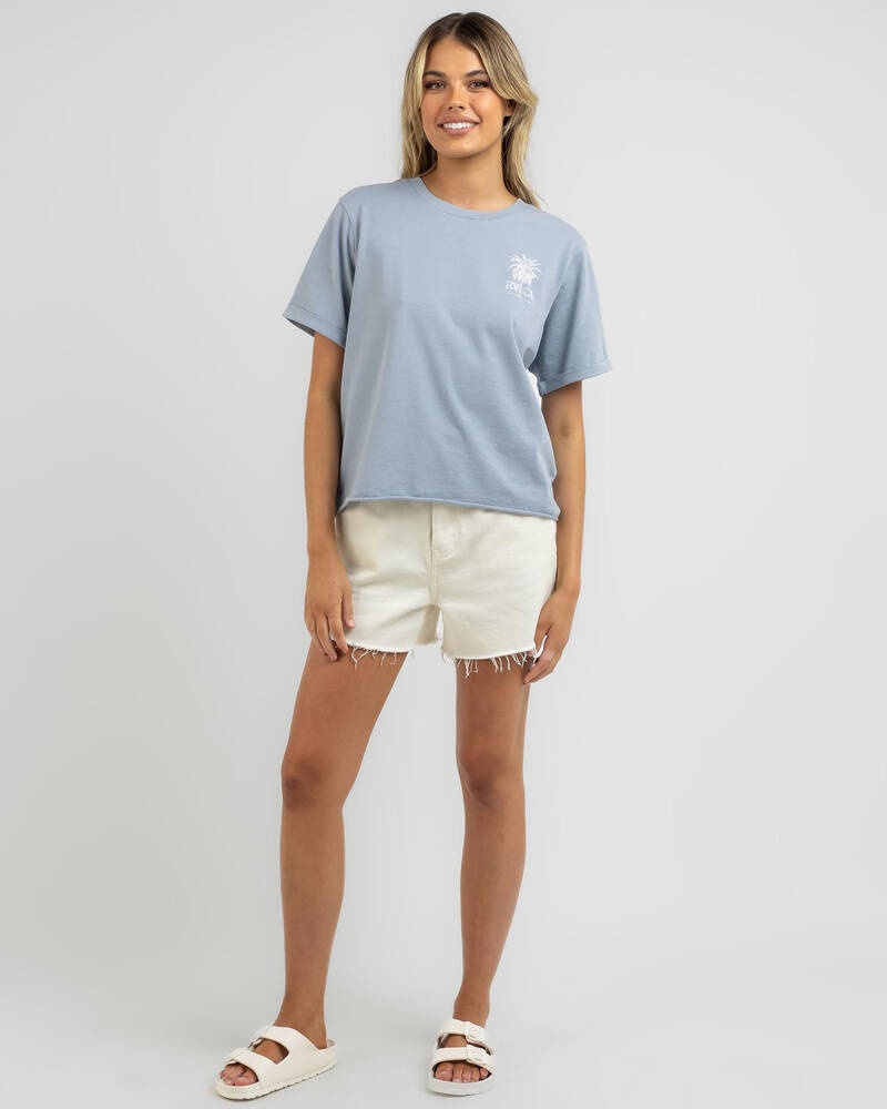 RVCA Radio Palms Cuffed T-Shirt for Womens