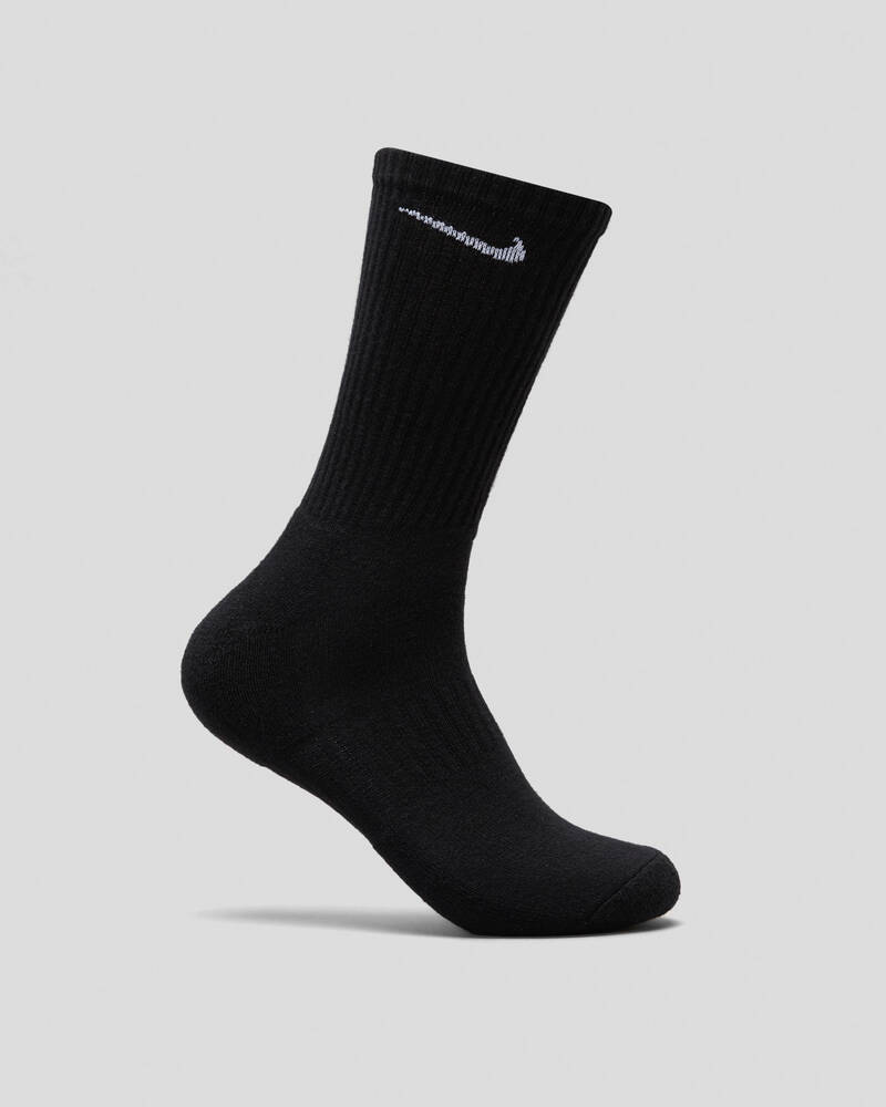 Shop Nike Everyday Cushioned Crew Socks 6 Pack In Black/white - Fast ...