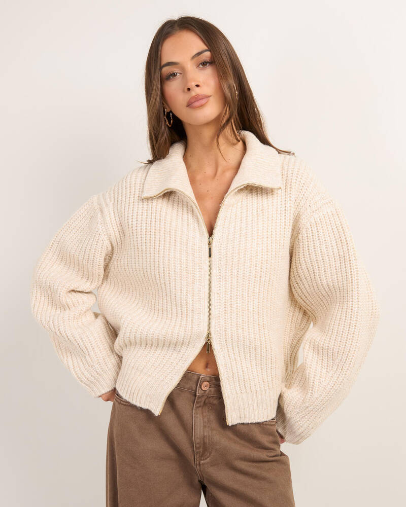Ava And Ever Zeus Double Zip Knit Jumper for Womens