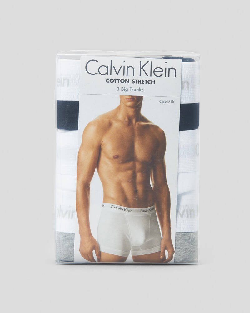 Calvin Klein Cotton Stretch Trunks 3 Pack for Mens