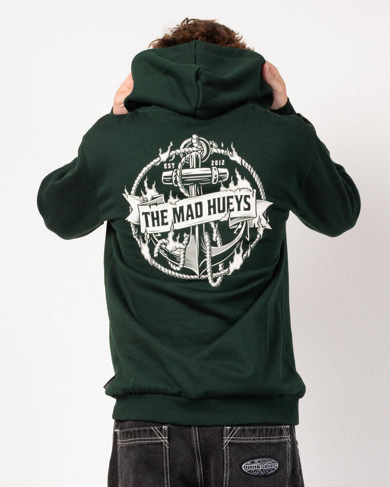 The Mad Hueys Flame Anchor Hoodie for Mens